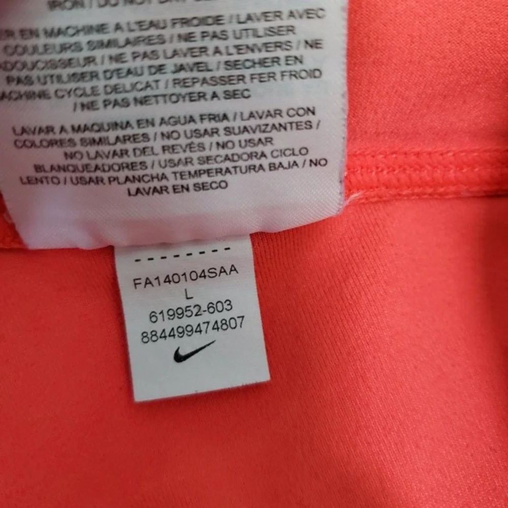 Nike Go Women Activewear Pants Large Red Cropped Legging‎ Tour Performance